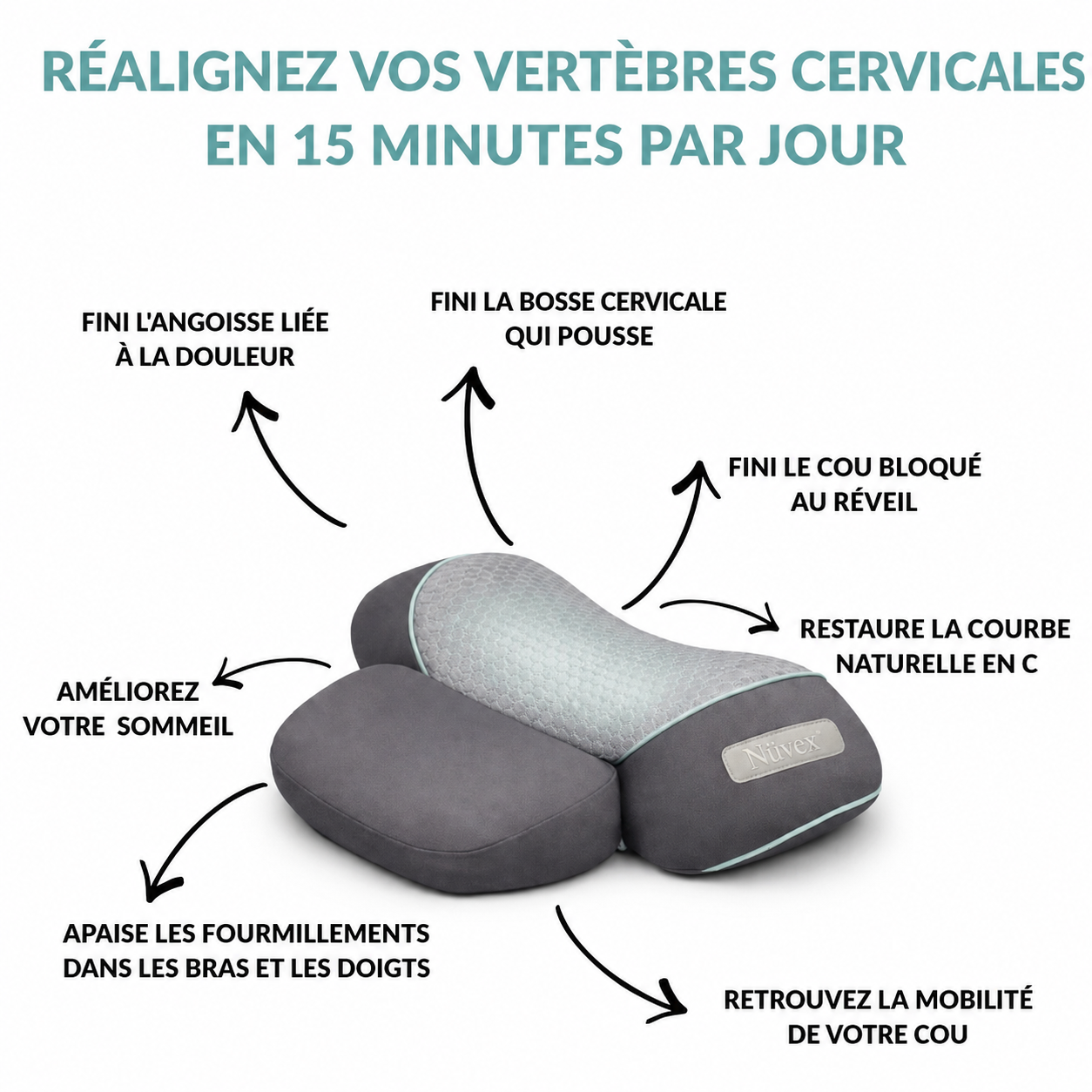 Nüvex™ masseur d'alignement cervicale à triple action
